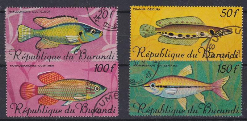 Burundi # 186-201, Fish, Used CTO, 1/2 Cat.