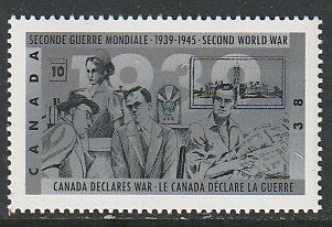 1989 Canada - Sc 1260 - MNH VF - 1 single - WWII - 1939 - Canada Declares War