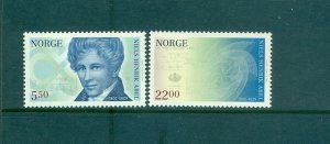 Norway - Sc# 1332-3. 2002 Neils Abel Nobel Laureate. MNH $6.25.
