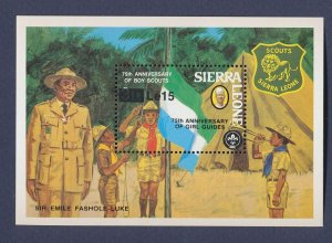 SIERRA LEONE - Scott 698 - MNH S/S - Boy Scout Jamboree - 1985