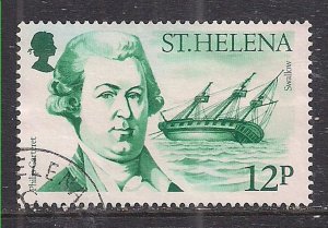 St Helena 1986 QE2 12p Explorers Philip Carteret Swallow used SG 465 ( B1279 )