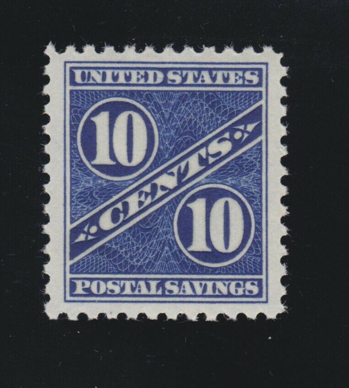 US PS7 10c Postal Savings Mint XF OG NH SCV $32