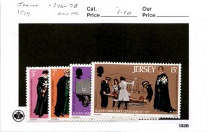 Jersey, Postage Stamp, #175-178 Mint NH, 1977 History (AB)