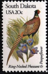 SC#1993 20¢ State Birds & Flowers: South Dakota (1982) MNH