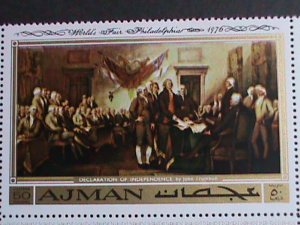 AJMAN-1976  LARGE SIZE STRIP-WORLD FAIR-PHILADELPHIA'76 :MNH SET VERY FINE