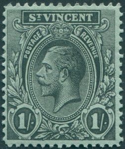 St Vincent 1913 1s black on green SG116 unused