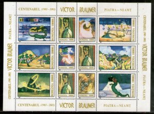 Romania 2003 Victor Brauner Painting Art Sc 4591 Sheetlet MNH # 9423