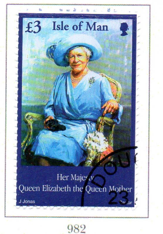Isle of Man Sc 948 2002 Queen Mother Memorial stamp used
