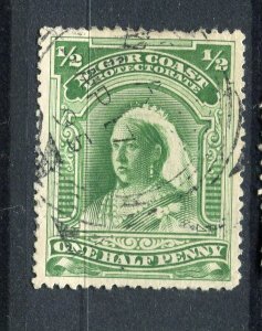 NIGER COAST; 1890s early classic QV issue fine used 1/2d value