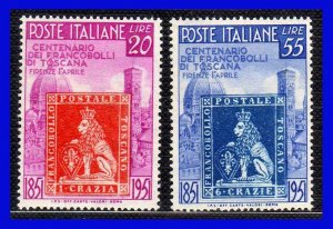 1951 - Italia - Scott n  568 / 569  -  MNH - valor catalogo 70€  - IT-021