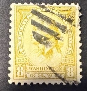 US # 713 8C Washington Bicentennial 1932 used