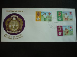 Stamps - Nauru - Scott# 188-190 - First Day Cover