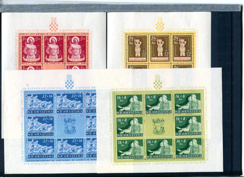 Croatia Set of 1944 sheets Mint VF NH