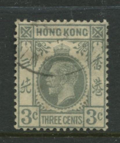 Hong Kong - Scott 132 - KGV Definitive  -1931 - FU - Single 3c Stamp