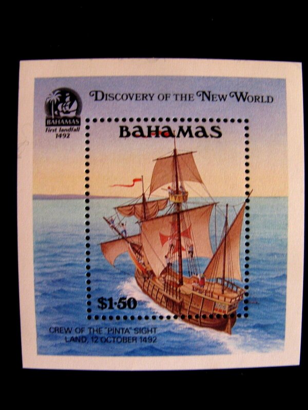 BAHAMAS - SCOTT#729 - SOUVENIR SHEET - MNH - CAT VAL $13.00