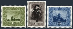 Liechtenstein B19-B21, MNH. Mi 326-328. Paintings, 1951. Albert Cuyp,Frans Hall.