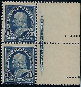 #264 Margin Pair Mint NH with Perf Mis-Cuts EFO - Look!