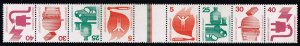 Germany 1974 Sc.#1074a MNH tête-bêche of booklet sheet,  Accident Prevention