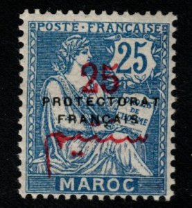 French Morocco Scott 45 MH* Protectorate overprint