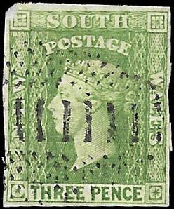 1856 NEW SOUTH WALES SC# 34a USED ng CV $260 SOUND