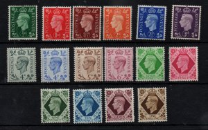 GB KGV 1937-47 Definitive MNH set SG462-475 WS37201