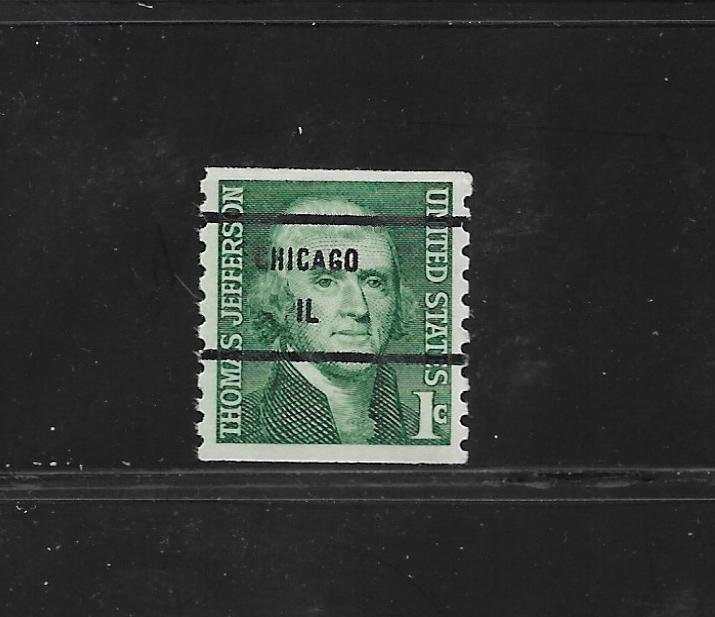 MNH US Bureau Precancels: IL; Chicago #1299a–81 1¢ Prominent American Coil