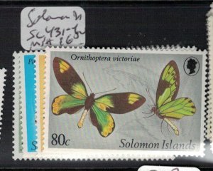 Solomon Islands Butterfly SC 431-4 MNH (3egd)