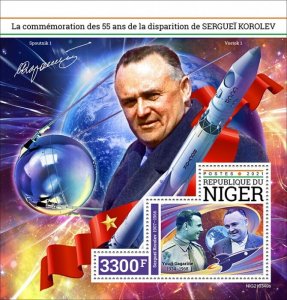 2021/08 - NIGER - SERGEI KOROLOV           1V  complet set    MNH ** T