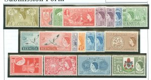 Bermuda #143-145/147-162 Unused Single (Flora) (Maps)