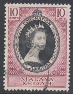 Malaya Kedah Scott 82 - SG91, 1953 Coronation 10c used