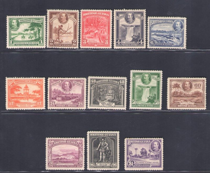 1934-51 British Guiana - Stanley Gibbons n. 288/300 - MH*