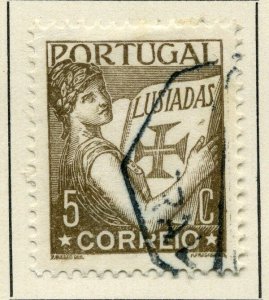 PORTUGAL;   1931 early ' Luciad ' issue fine used value 5c.
