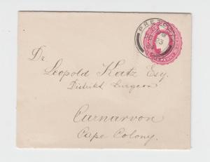 TRANSVAAL 1904 1d ENVELOPE PRETORIA  TO CARNARVON (SEE BELOW)