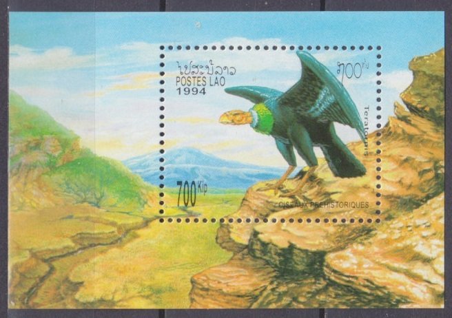 1994 Laos 1395/B148 Birds of prey 5,00 €