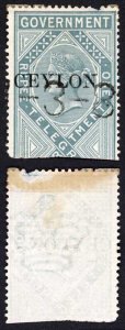 Ceylon SGT4 1R Grey India opt Ceylon  Cat 15 pounds