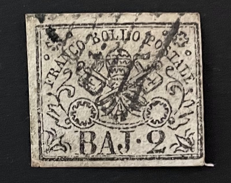 Italian States - Roman States, Sc.#3, used