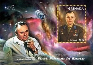 Grenada 2011 - First Person in Space 50th Anniversary Stamp - S/S MNH