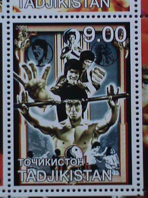 TAJIKISTAN STAMP-2001  BRUCE LEE- MOVIE STAR MNH STAMP SHEET -RARE