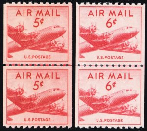 C37, C41, Mint VF/XF NH Coil Line Pairs SCV $24.00