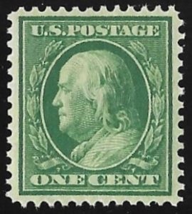 331 1 cent Franklin, Green Stamp mint OG NH EGRADED XF 89 XXF