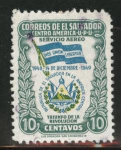 El Salvador Scott C126 used 1949 Flag airmail 