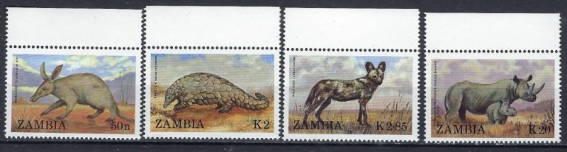 Zambia 452-55 MNH 1988 Wildlife (ak1938)