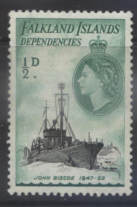 Falkland Is Dep.- Scott 1L19 - Definitives - 1954 - Mint - Single 1/2d Stamp