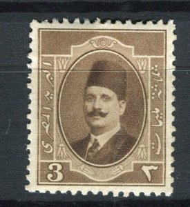 EGYPT; 1923 early King Faud issue Mint hinged 3m. value