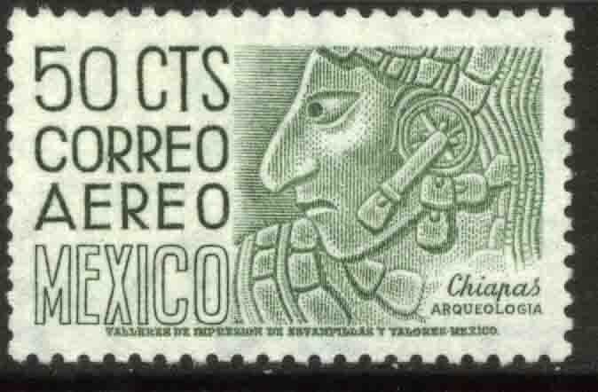 MEXICO C287, 50c 1950 Def 5th Issue Fluorescent uncoated. MINT, NH. F-VF.