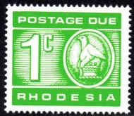 Rhodesia - 1970 Postage Due 1c white gum MNH** SG D18