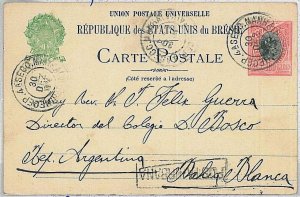 37411 -  BRAZIL - Postal History : POSTAL STATIONERY CARD   to ARGENTINA - 1904
