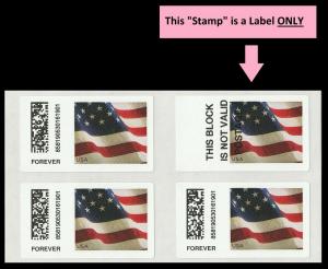 US CVP108 Old Glory Kiosk ATM F block Not Valid MNH 2018