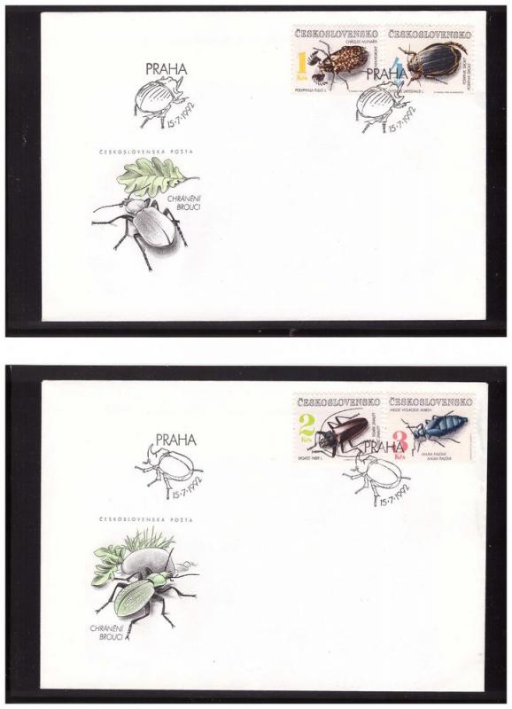 Czechoslovakia 1992 Insects FDC