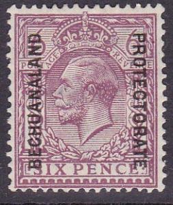 Bechuanaland Protectorate 1913 KGV Overprinted 6d violet VF/Mint(*)